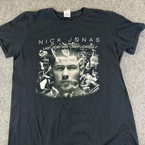 Nick Jonas Black Graphic T-Shirt